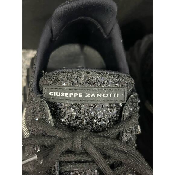 Giuseppe Zanotti Black Glitter Signature Label Urchin Men\'s Size 42 SPBSAL348015 main image 8